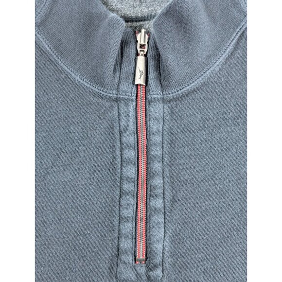 Tommy Bahama Reversible Gray Mens 2XL Half Zip Pullover Sweatshirt Long Sleeve - Picture 9 of 16